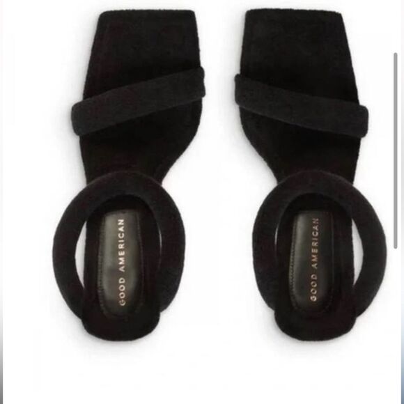 New good American Terry slip on black Square toe high heel - Picture 2 of 9